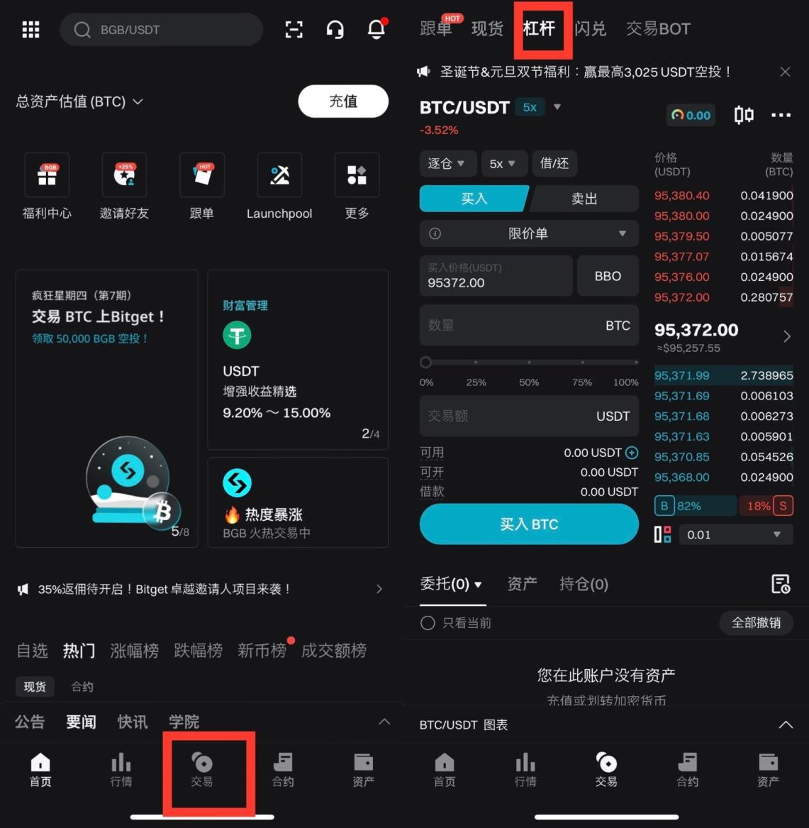 如何在 Bitget 上进行杠杆交易？（App 端指南） image 0