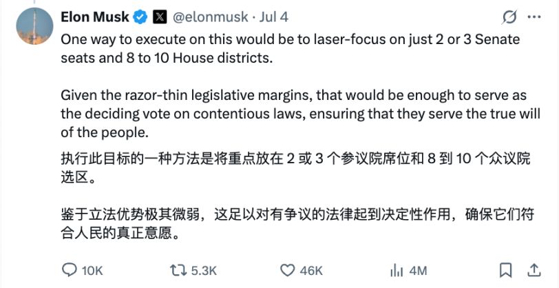 说干就干！马斯克宣布「美国党」成立，计划明年参选 image 4