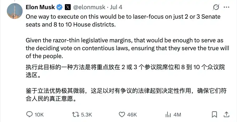马斯克成立「美国党」，科技大佬要当政坛「关键少数派」？ image 4