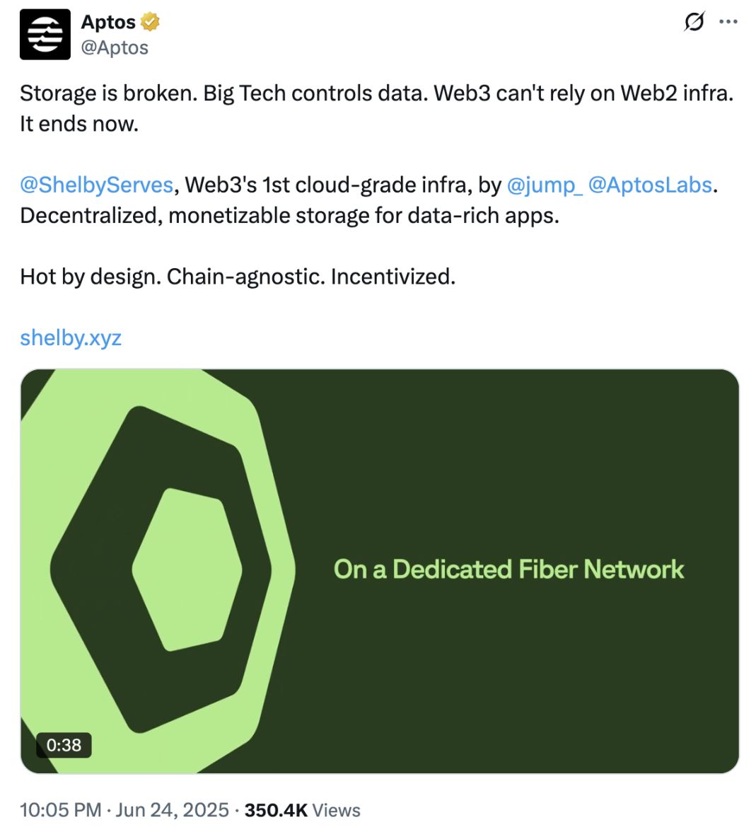 Aptos携手Jump推出热数据协议Shelby，能否逆风翻盘？ image 0