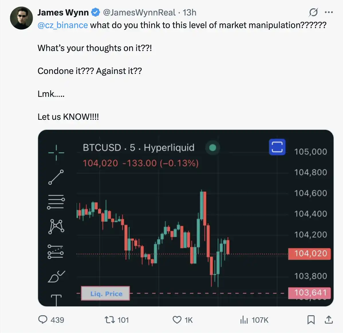 是“赌徒”还是营销工具？James Wynn的疯狂交易为何被疑为Hyperliquid代言 image 2
