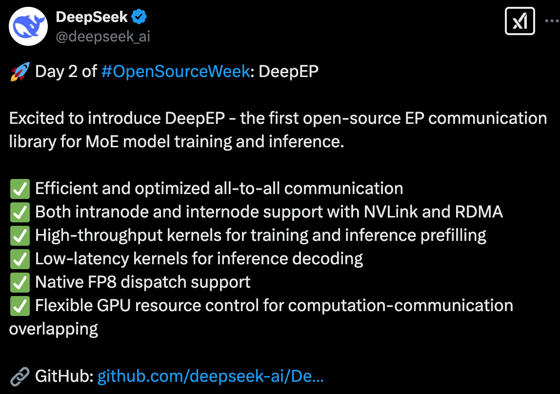 英伟达周线暴跌10%带崩美股比特币，DeepSeek开源周发布了什么？ image 2