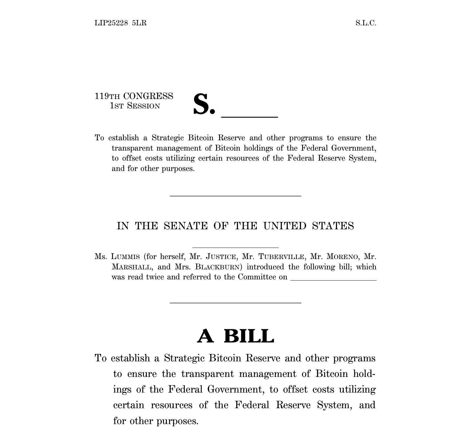 Lummis新版比特币法案解读：7473亿美元黄金来购买比特币 image 0