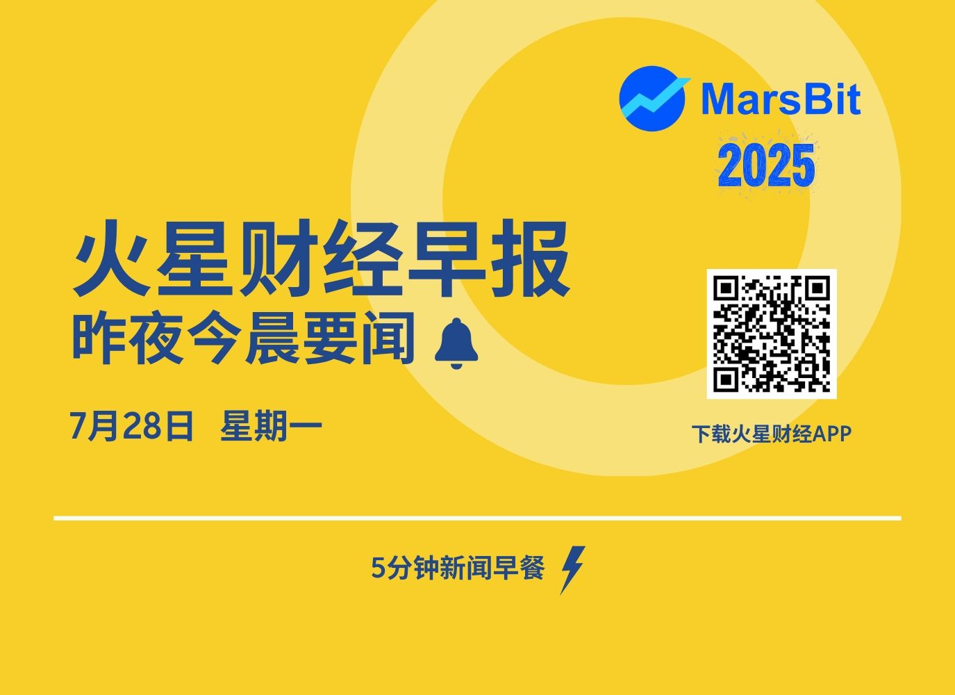 火星早报 | 美国与欧盟达成 15% 税率关税协议，股市有望迎来上涨 image 0
