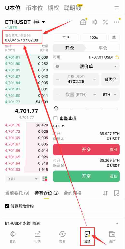 如何查询当下币安资金费率