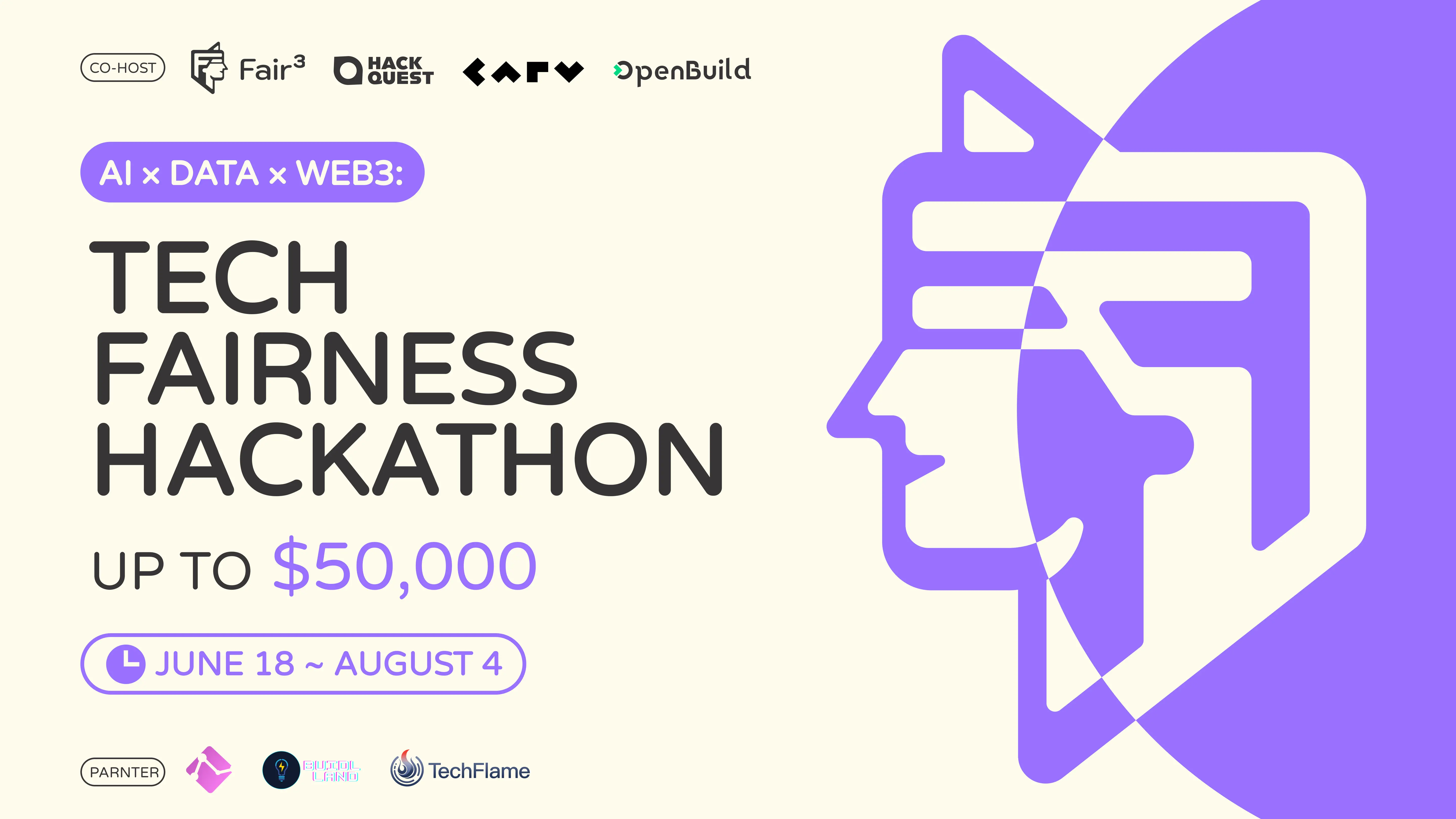 CARV联合FAIR3发起技术公平黑客松，AI/Data/Web3开发者报名开启！