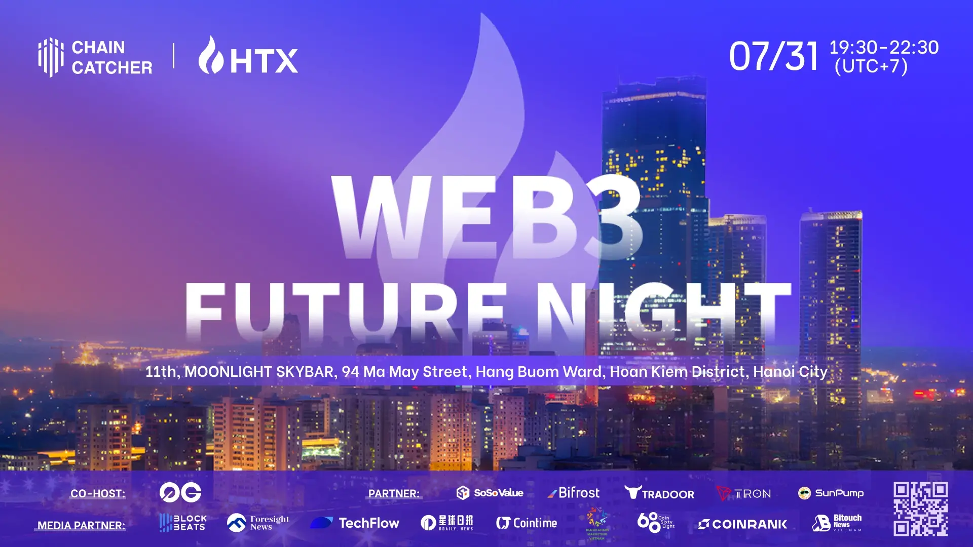 ChainCatcher & HTX 越南河内Web3未来之夜今晚盛大开幕！