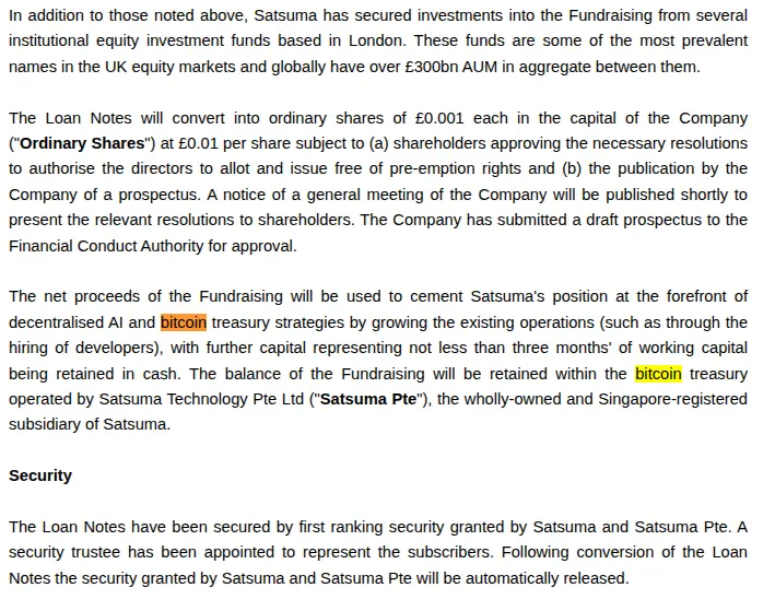 Satsuma 完成 2.176 亿美元融资：部分资金用于 BTC 投资