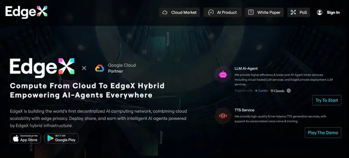 EdgeX Labs官网升级：混合式AI+DePIN技术架构与全球算力网络重磅发布！