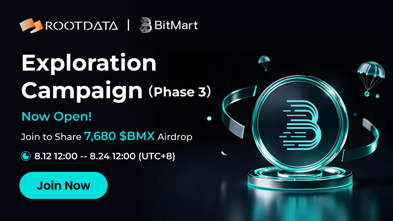 BitMart联合RootData推出8000U激励活动，LV2用户赢BMX空投！