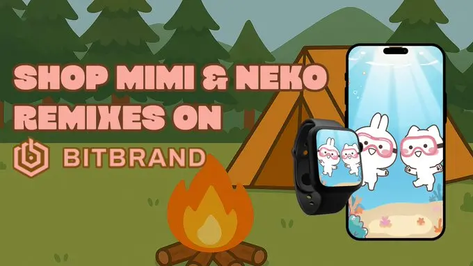 Camp Network Mimi & Neko 二创获奖作品 BitBrand 发售，苹果设备精美壁纸等你来！